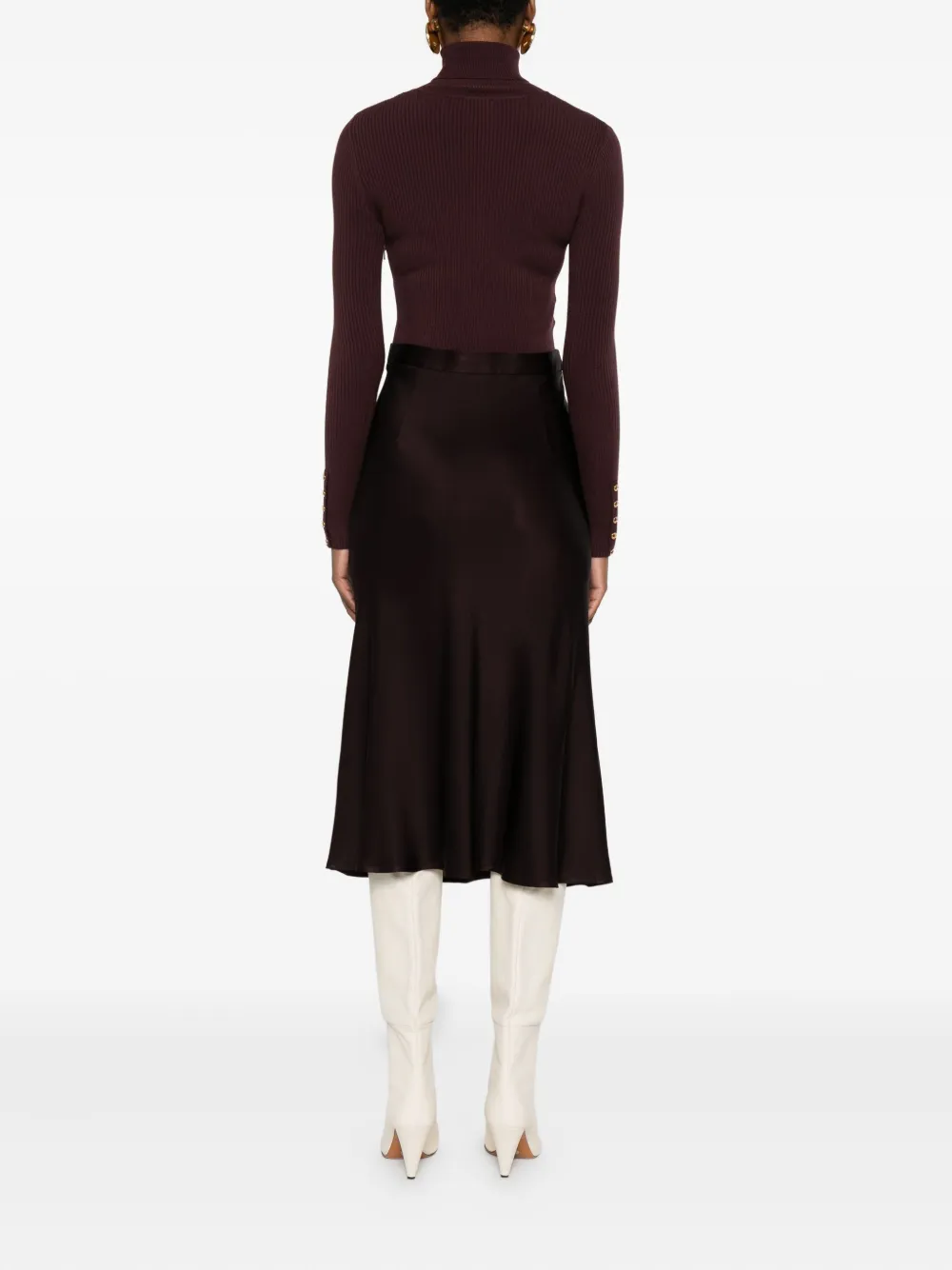 Elisabetta Franchi Jurk met col Rood