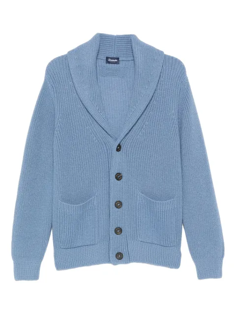 Drumohr shawl-collar patch-pocket cardigan