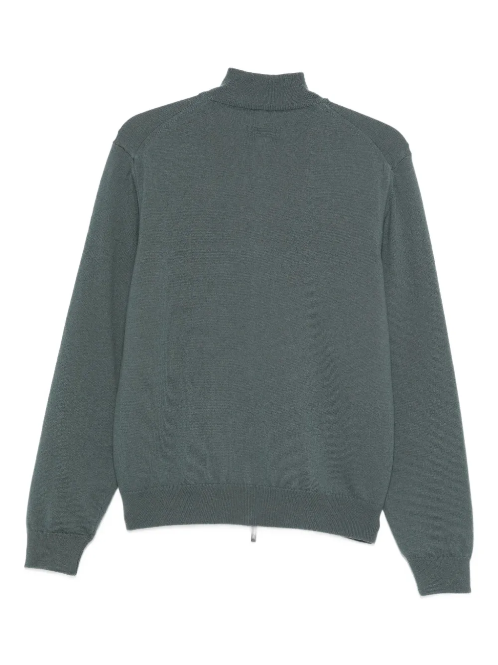 Drumohr Zippered Knitted Cardigan In Gray
