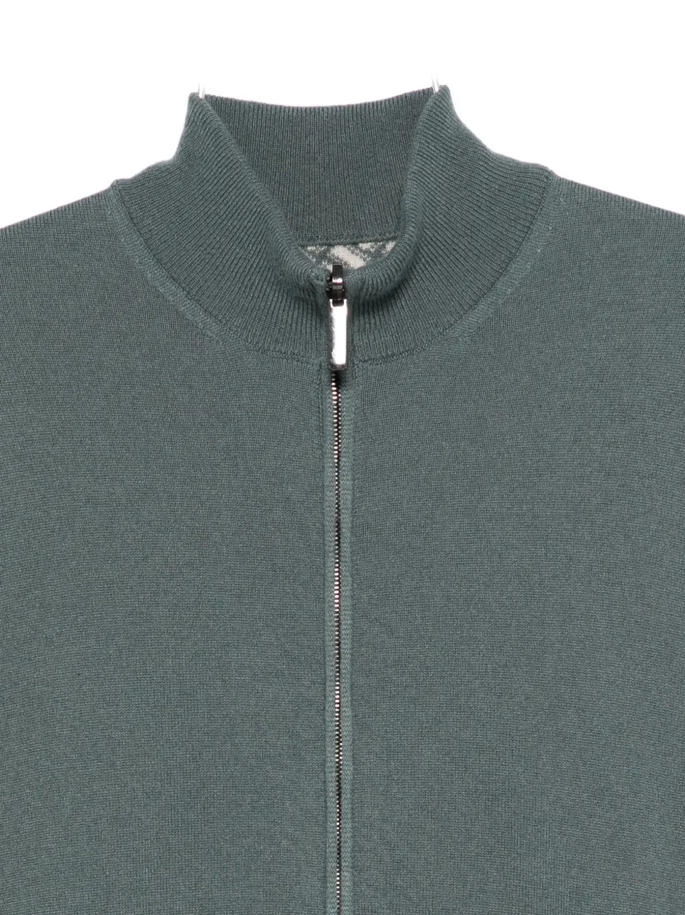 Drumohr Zippered Knitted Cardigan In Gray