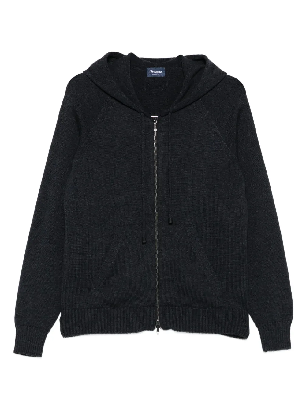Drumohr hooded zip-up sweater | Grey | Image 1