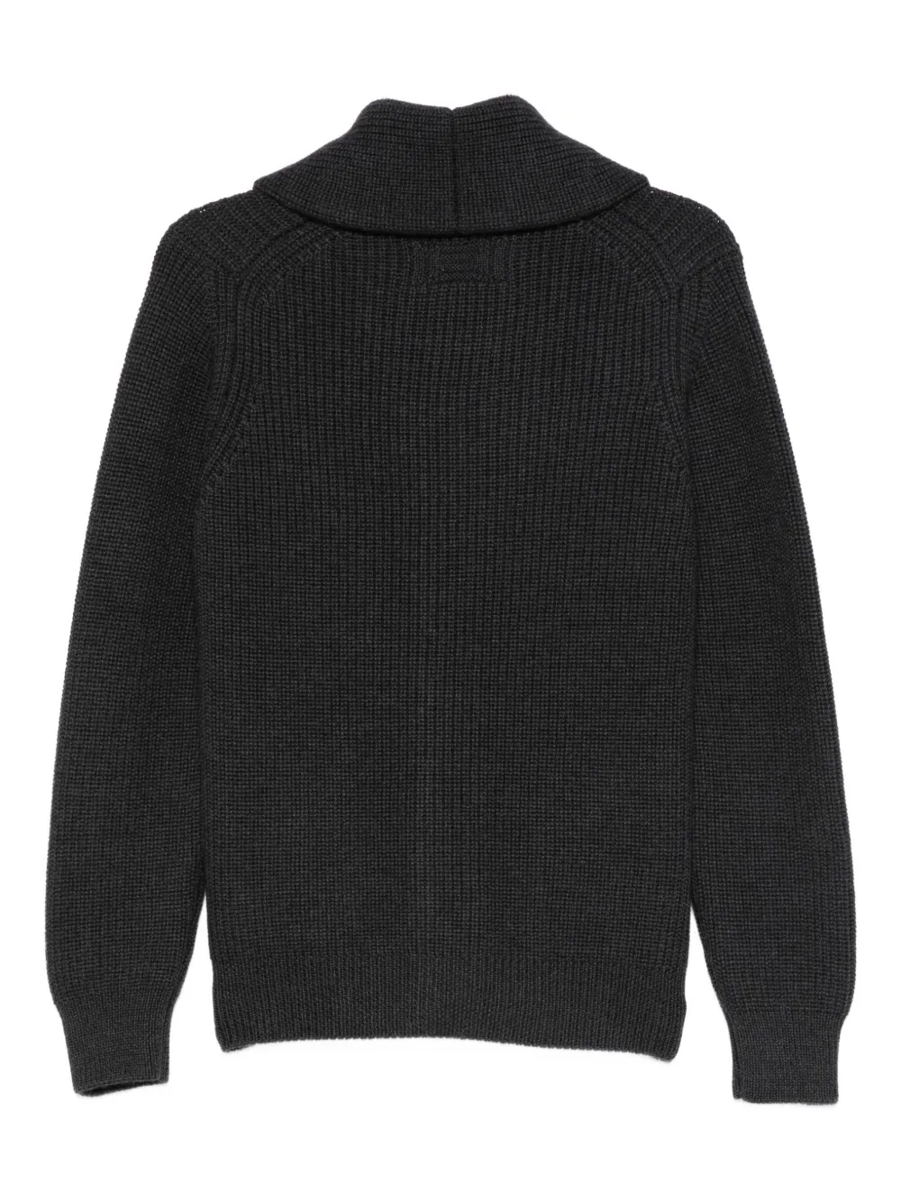 Drumohr Shawl-collar Patch-pocket Cardigan In Black
