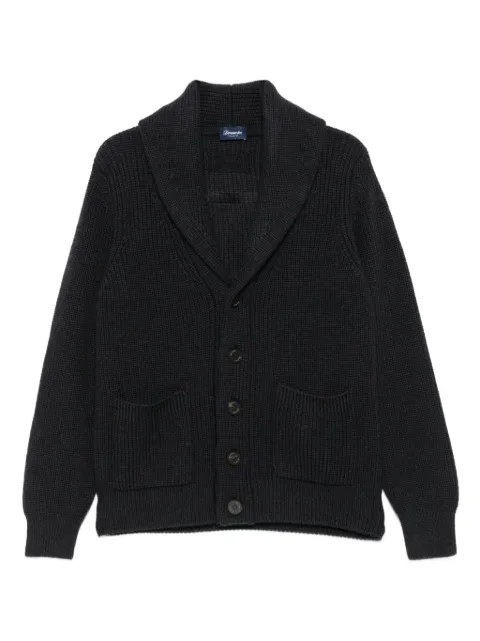 Drumohr shawl-collar patch-pocket cardigan