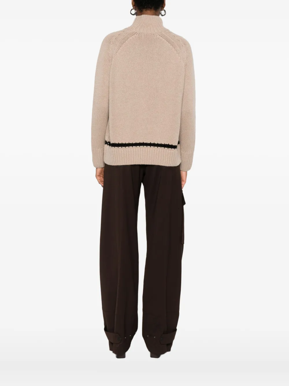 Ermanno Firenze Wool Blend Sweater In Neutral