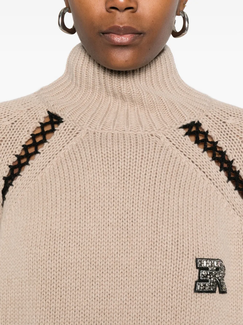 Ermanno Firenze Wool Blend Sweater In Neutral