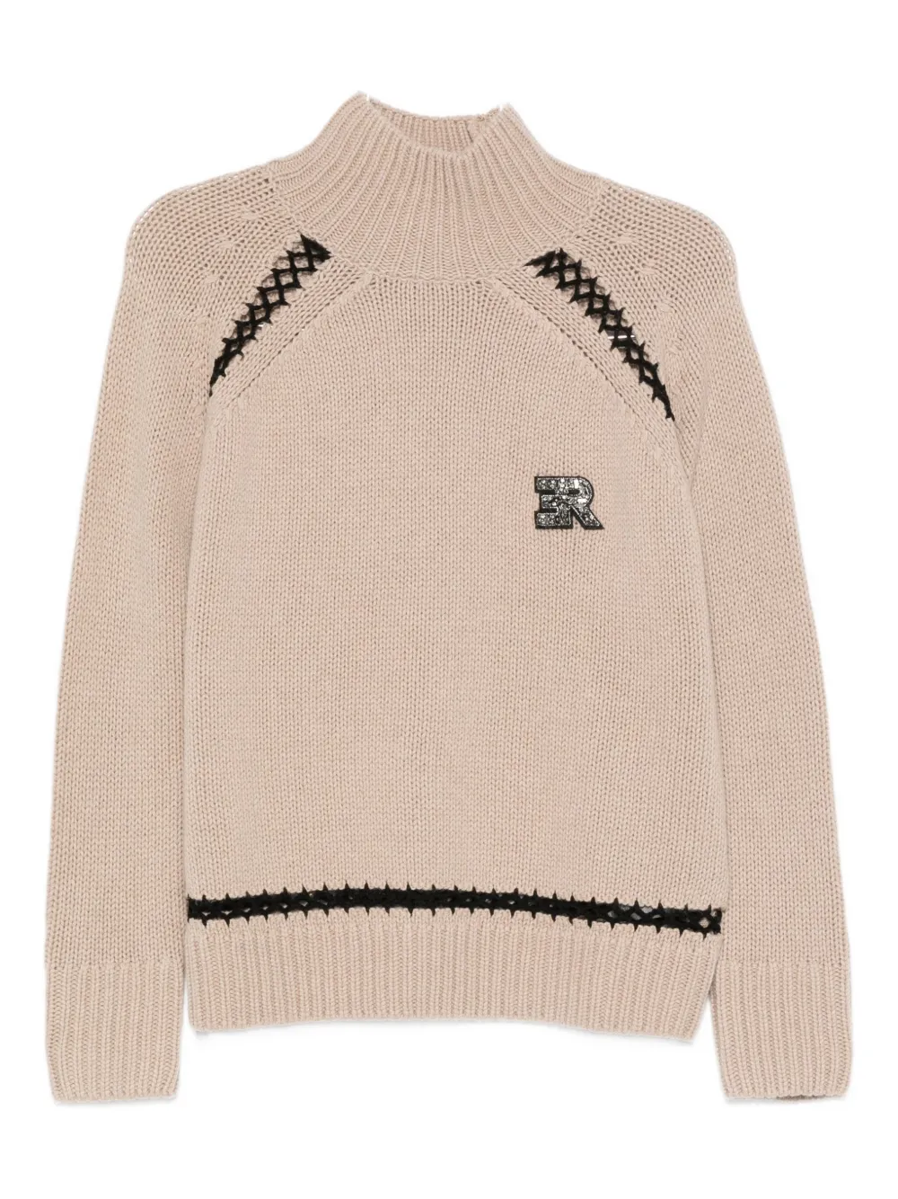 Ermanno Firenze Wool Blend Sweater In Neutral