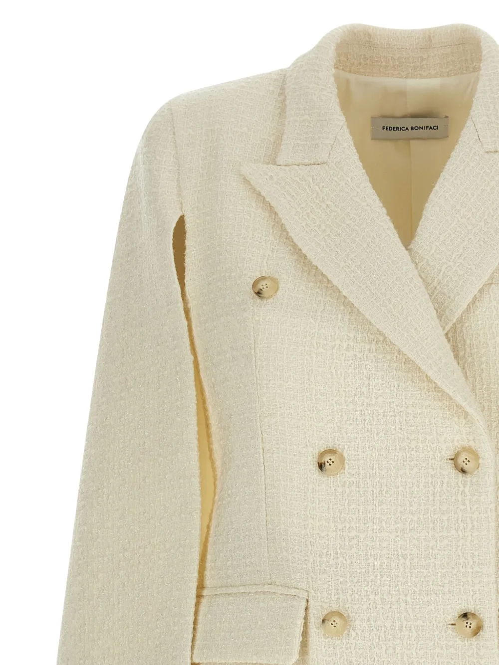 Federica Bonifaci Double-breasted Blazer In White