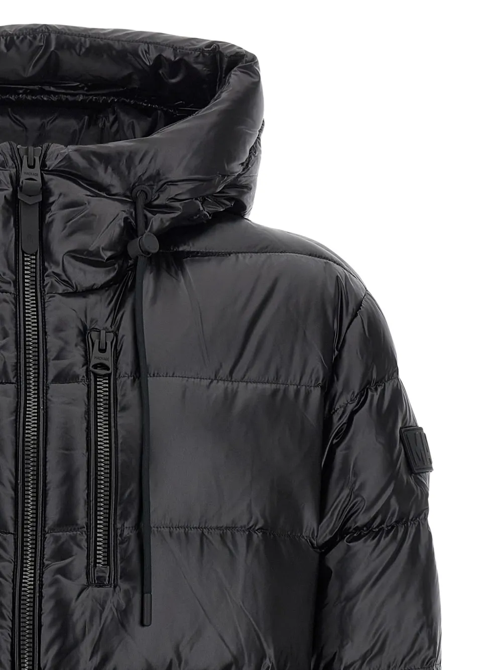 Mackage Long-sleeved Hooded Cotton Jacket In Black