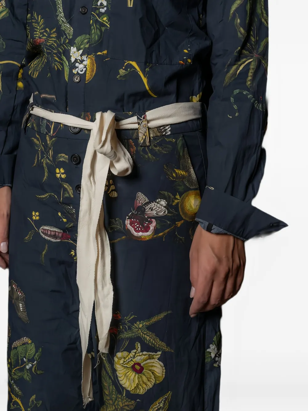 Aleksandr Manamïs Floral-print Cotton Trousers In Blue