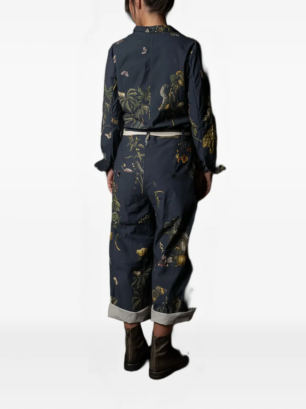 Aleksandr Manamïs Floral-print Cotton Trousers In Blue
