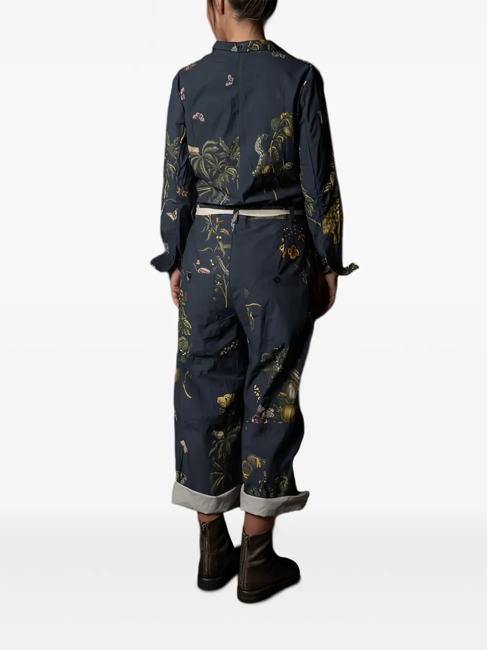 Aleksandr Manamïs Broek met bloemenprint - Blauw