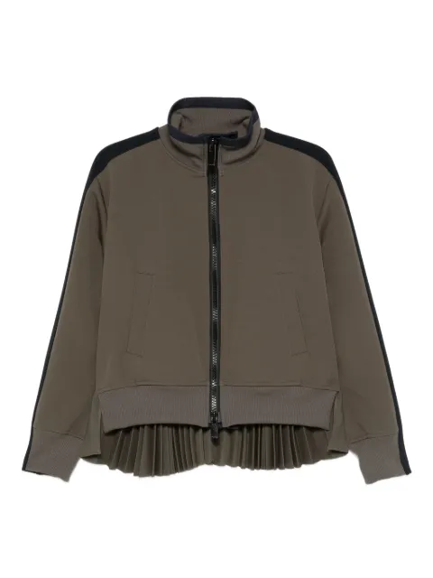 sacai pleated-back zip-front jacket