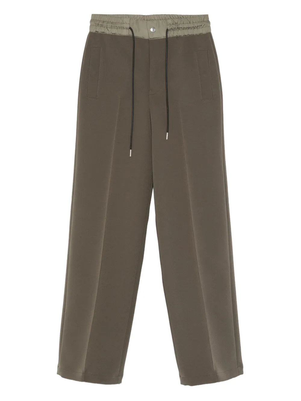 Sacai Drawstring-waist Trousers In Green