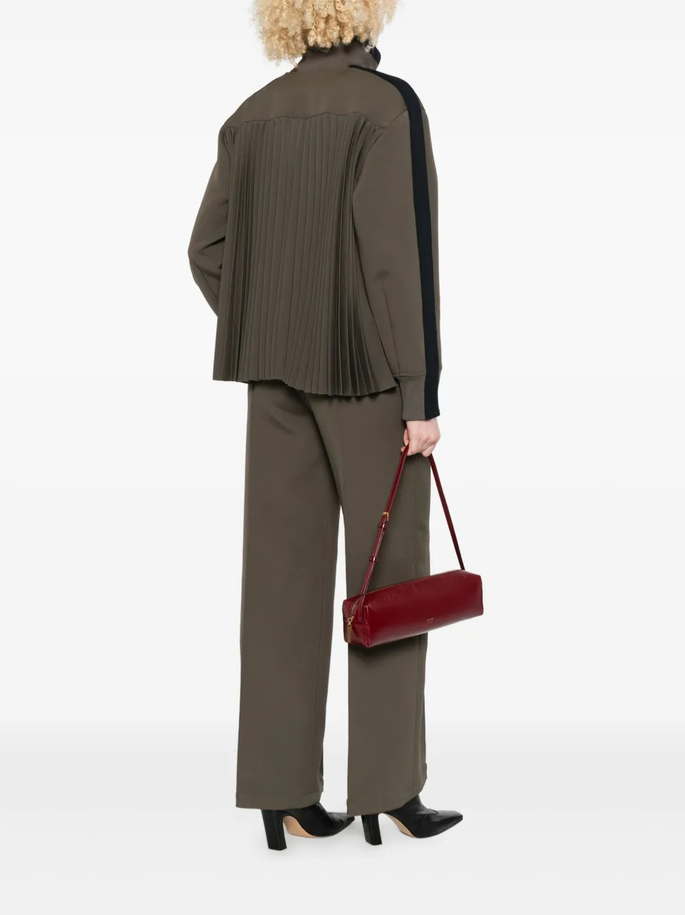 Sacai drawstring-waist trousers - Groen