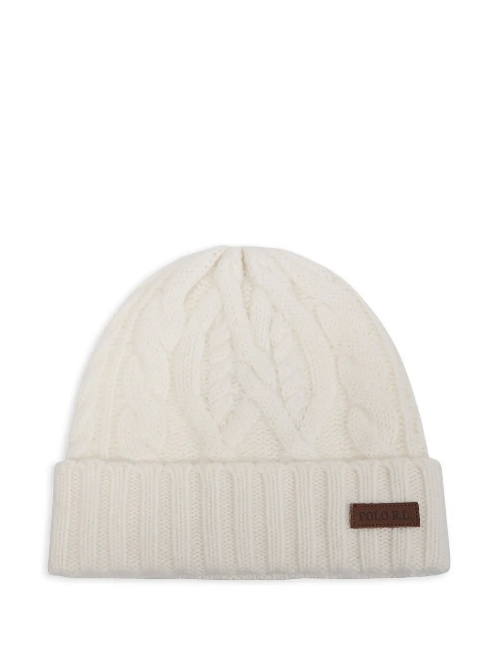 Polo Ralph Lauren cable-knit beanie hat | Neutrals | Image 1