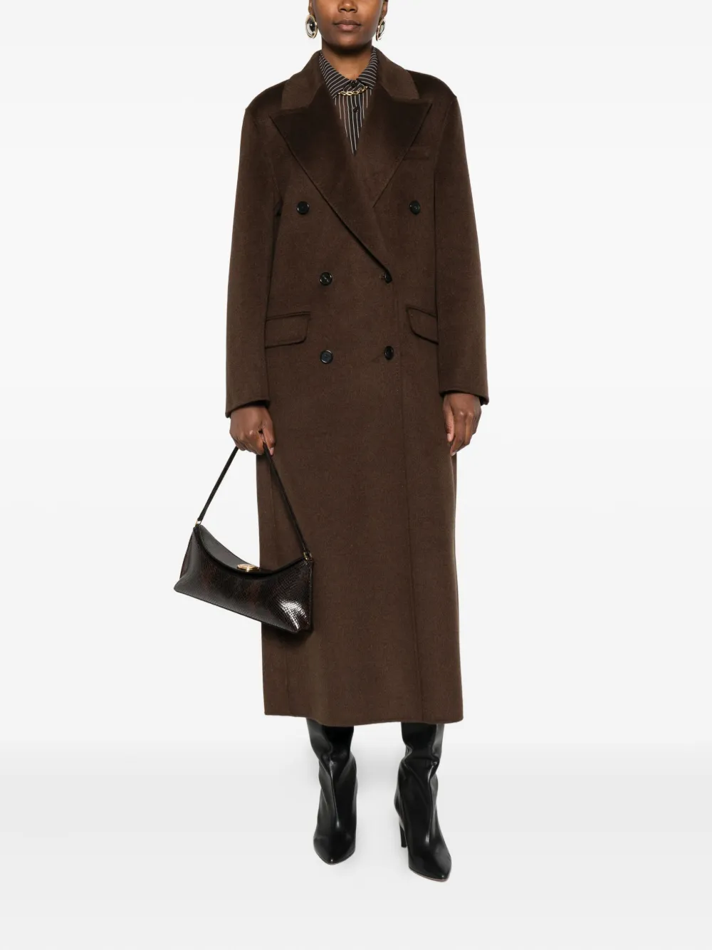 Paul & Joe Double-breasted Coat In Brown
