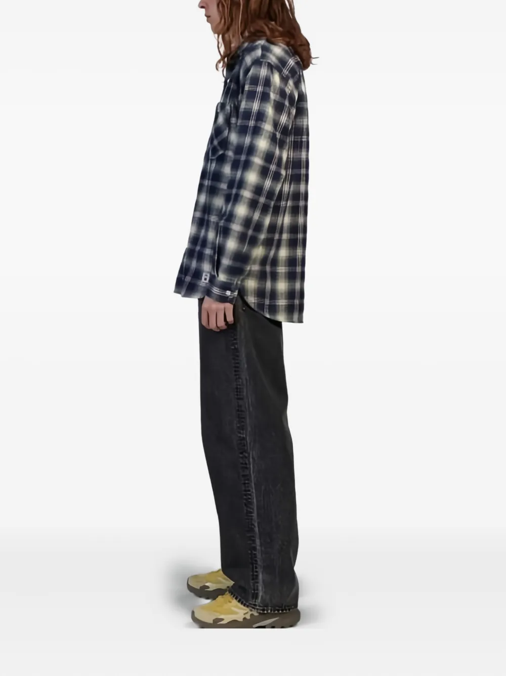 Edwin Checked Cotton Shirt In Blue
