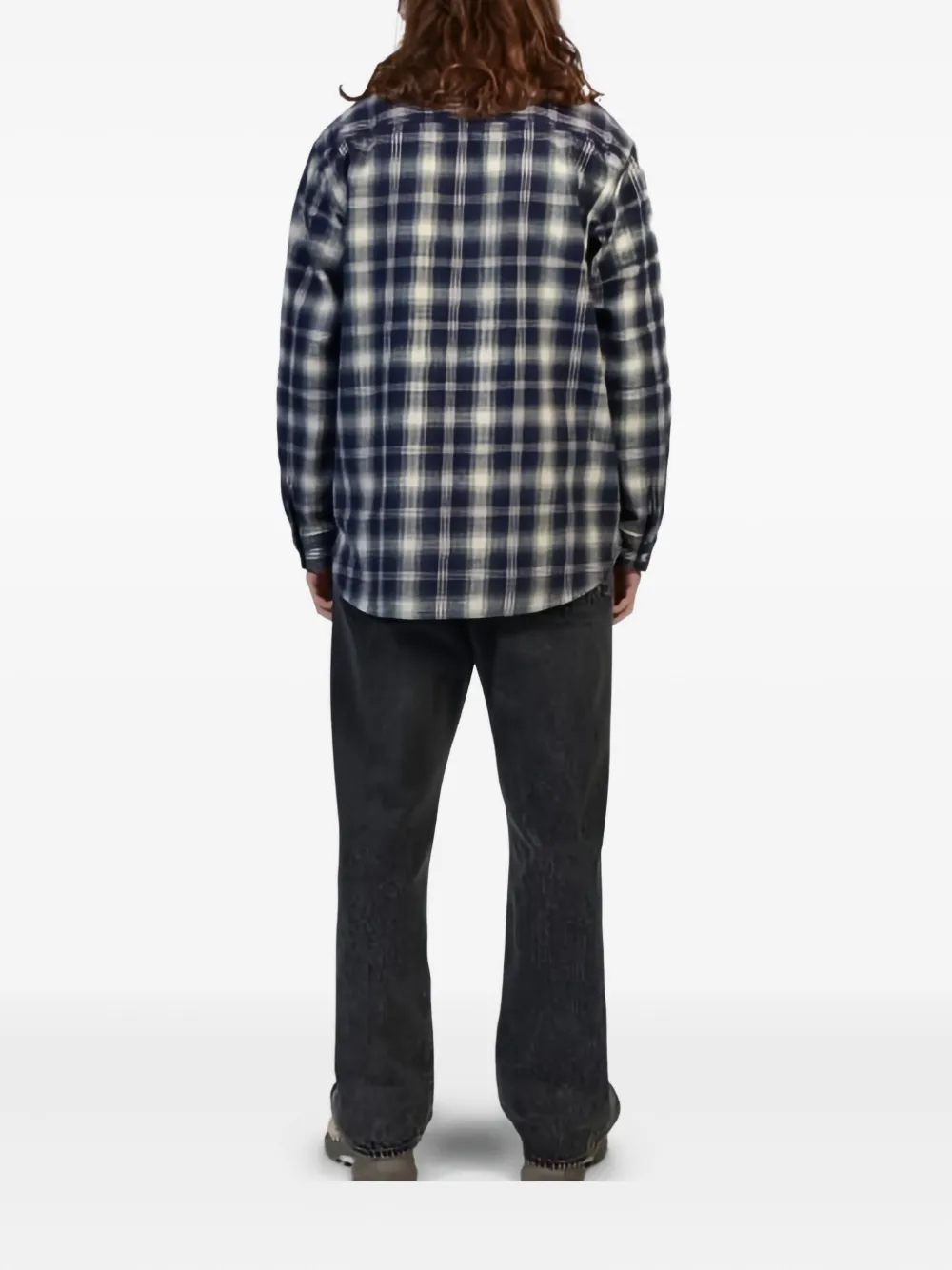Edwin Checked Cotton Shirt In Blue