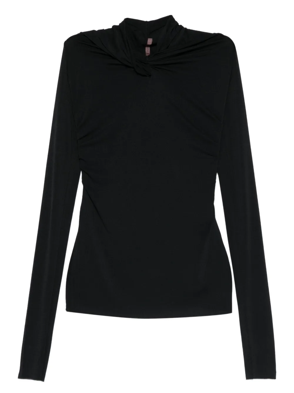Rick Owens Lilies twisted long-sleeve top | Black | Image 1