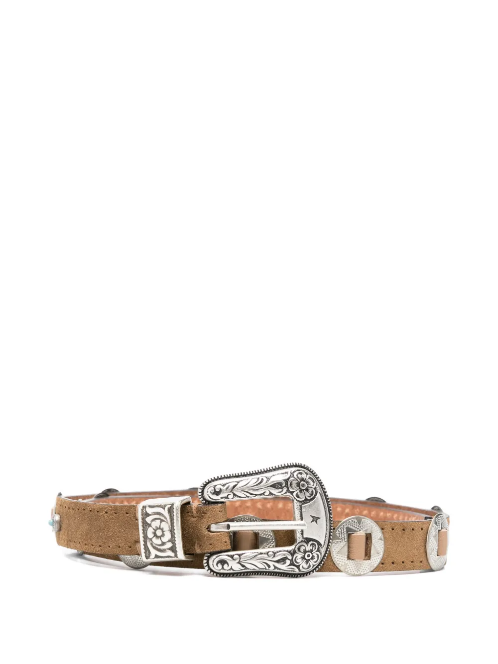 Golden Goose Lace S leather belt - Marrone