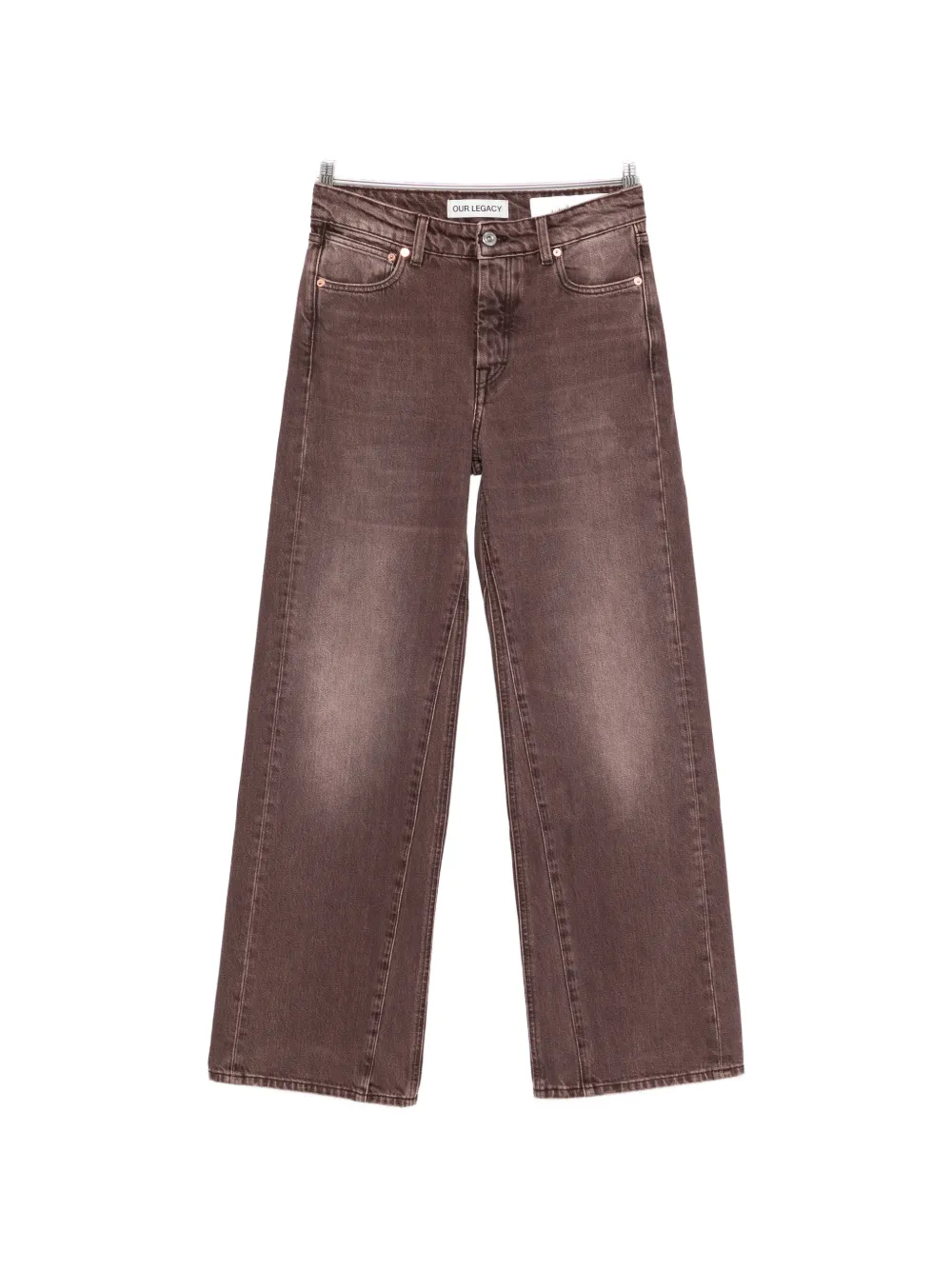 OUR LEGACY straight-leg treble cut jeans - Marrone