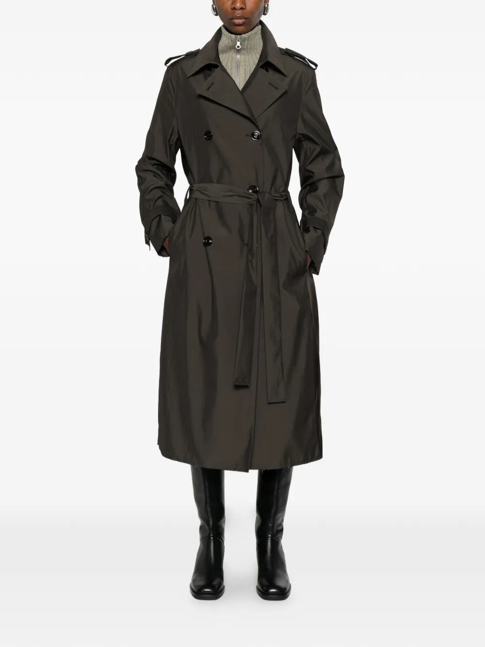 Our Legacy Origami Belted Trench Coat - Brown 