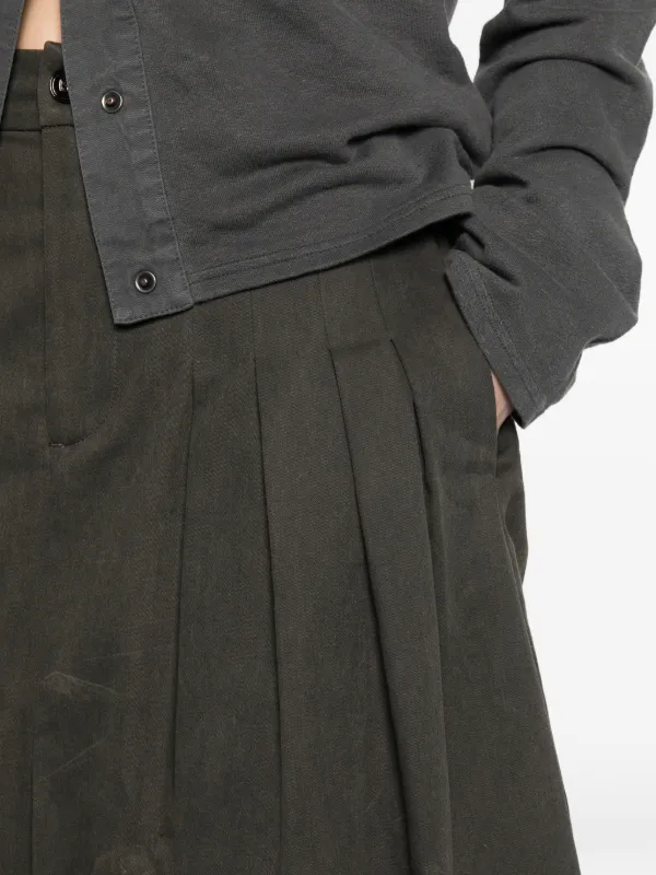 OUR LEGACY Origami asymmetric-hem Midi Skirt | Grey | FARFETCH