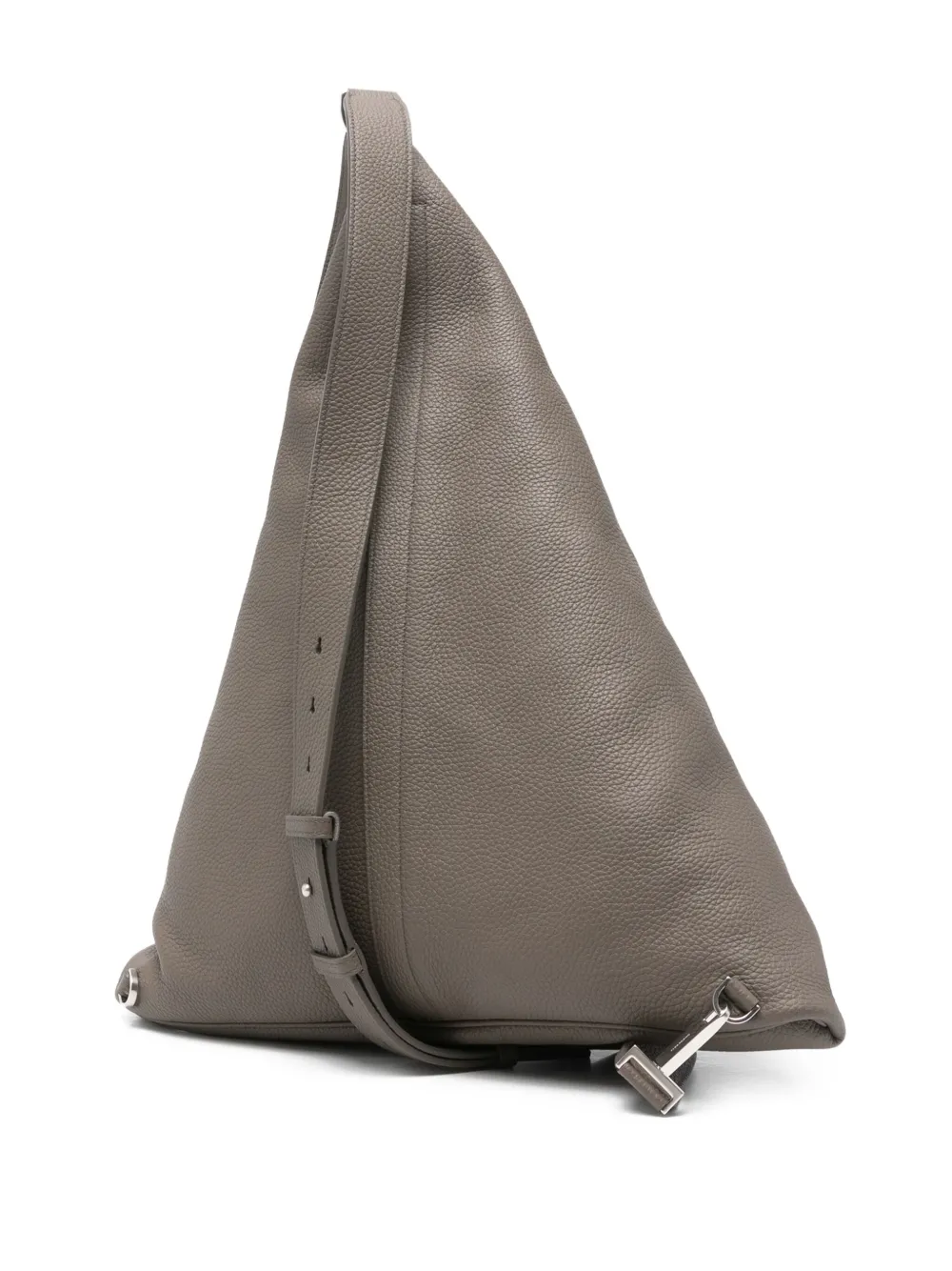 Ferragamo Leren schoudertasmet gancini-gesp Grijs