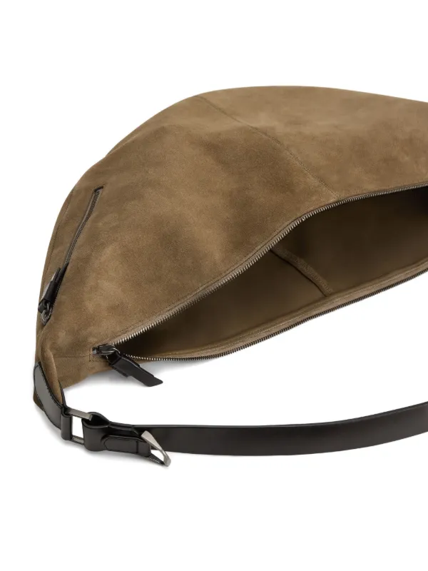 LEMAIRE Suede Leather Zip Shoulder Bag | Neutrals | FARFETCH CA