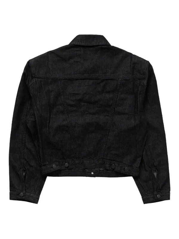 ENTIRE STUDIOS Shrunken Denim Jacket | Black | FARFETCH
