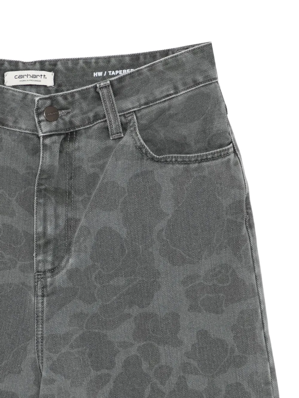 Carhartt WIP Straight jeans met camouflageprint Grijs