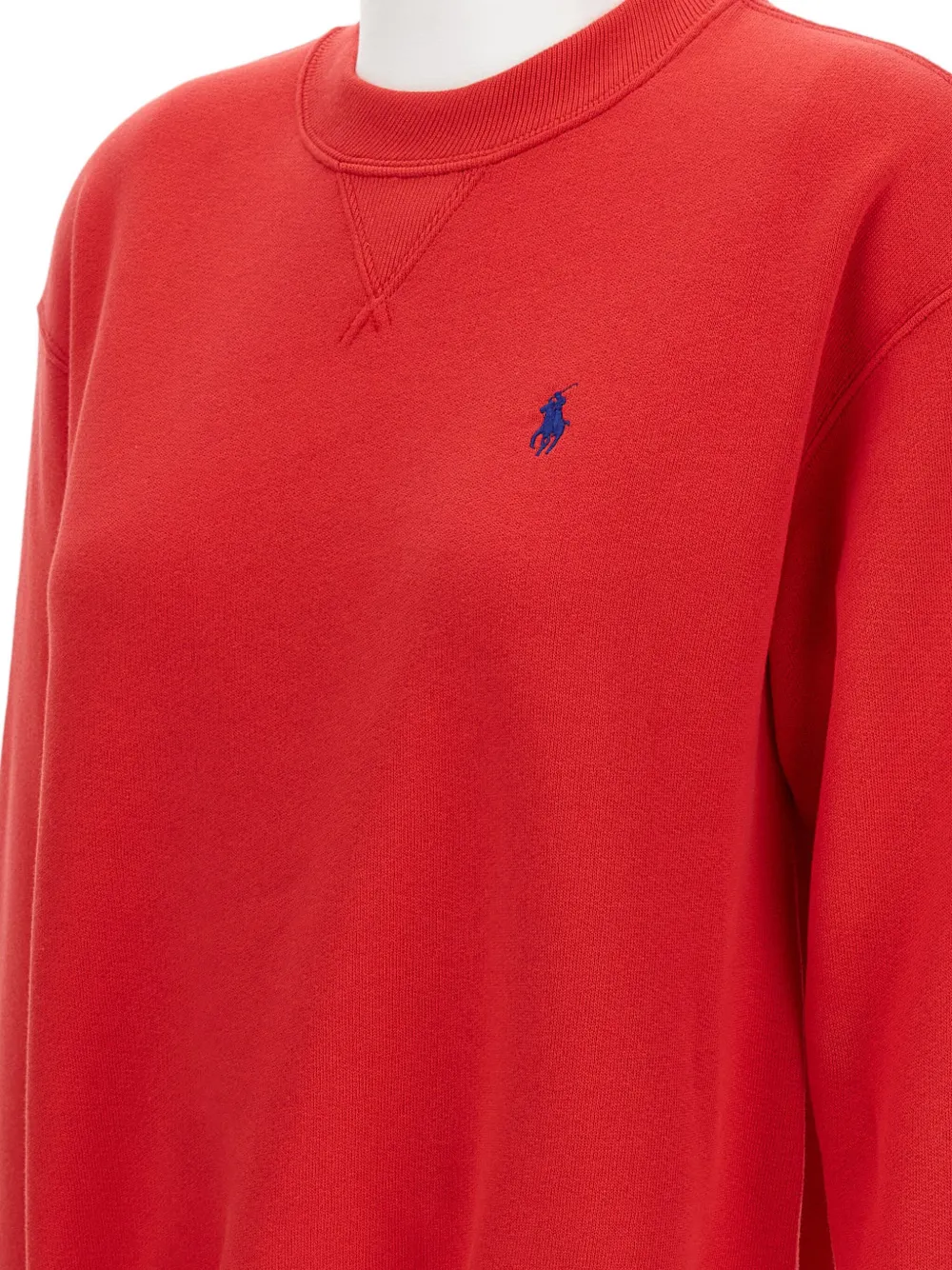 Polo Ralph Lauren Logo-embroidered Cotton-blend Jersey Sweatshirt In Red
