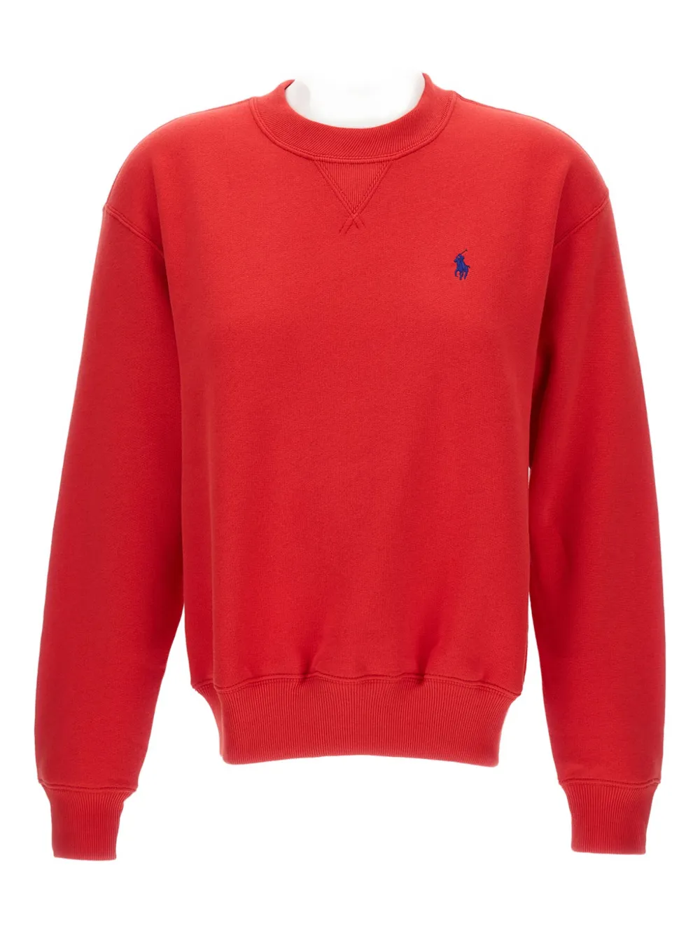 Polo Ralph Lauren Logo-embroidered Cotton-blend Jersey Sweatshirt In Red