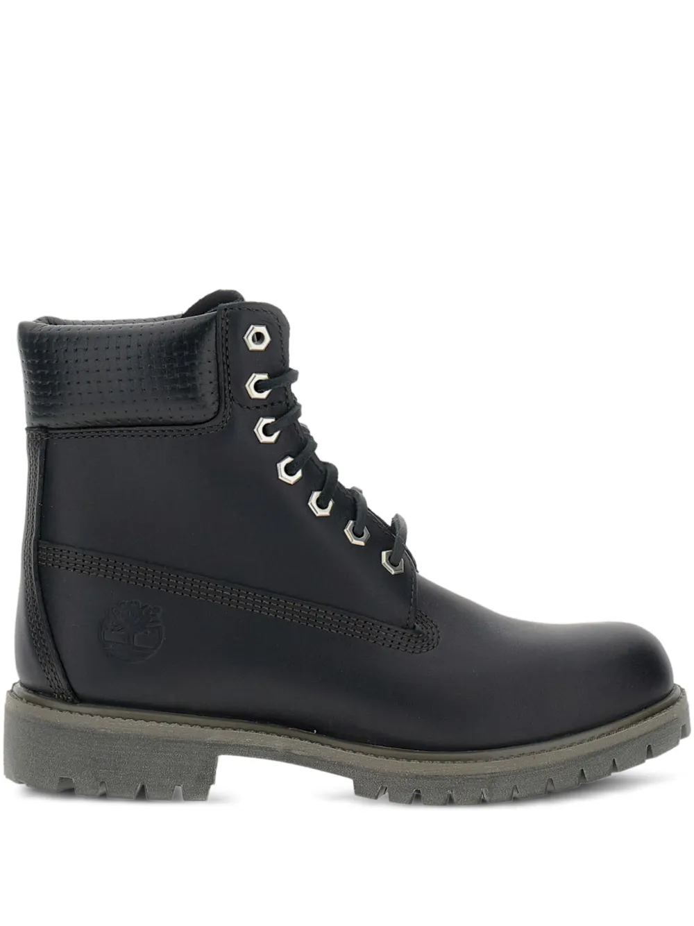 Timberland botas con agujetas y cuello capitonado | negro | Image 1