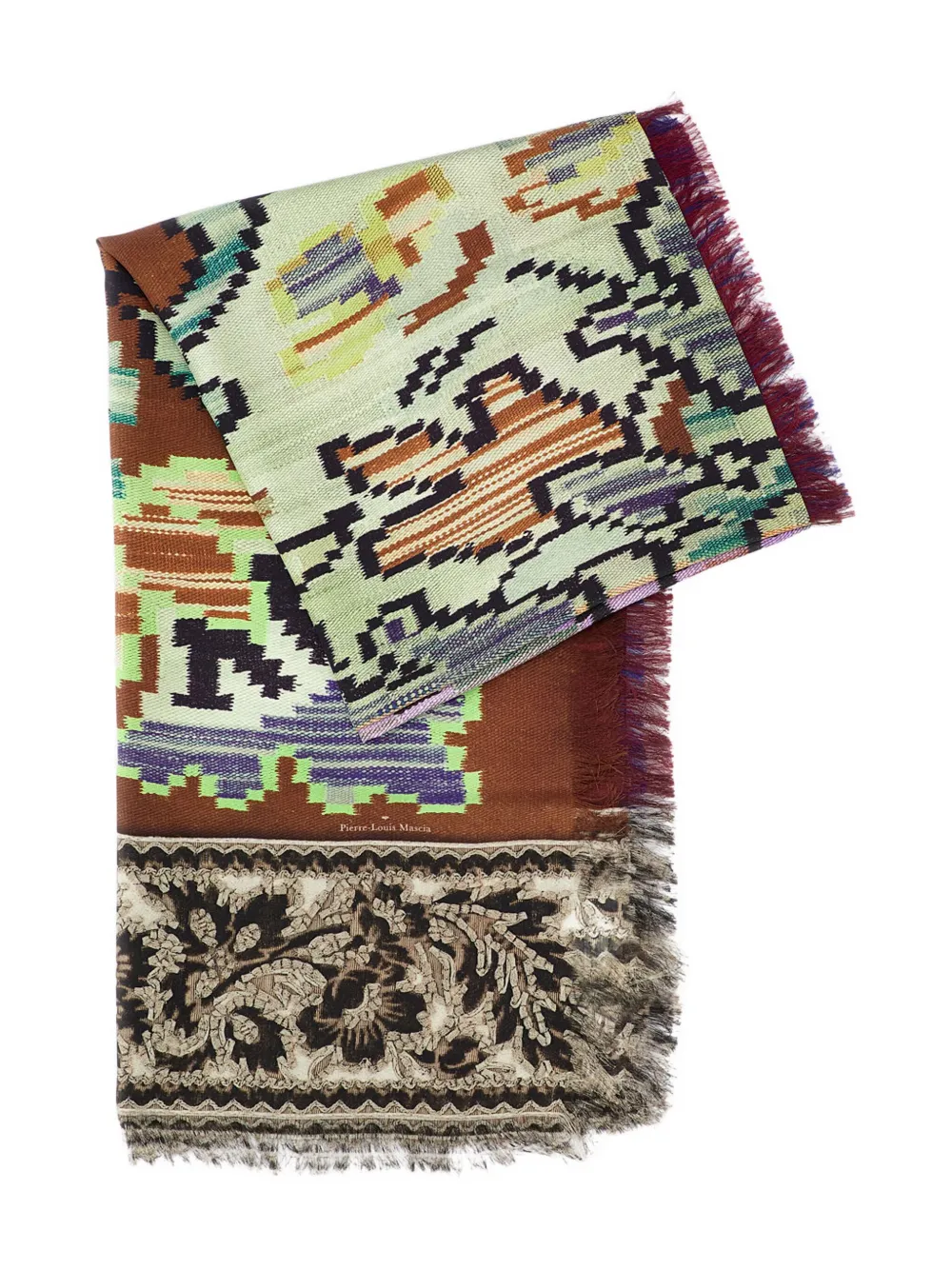 Pierre-louis Mascia Floral-print Fringed Scarf In Multi