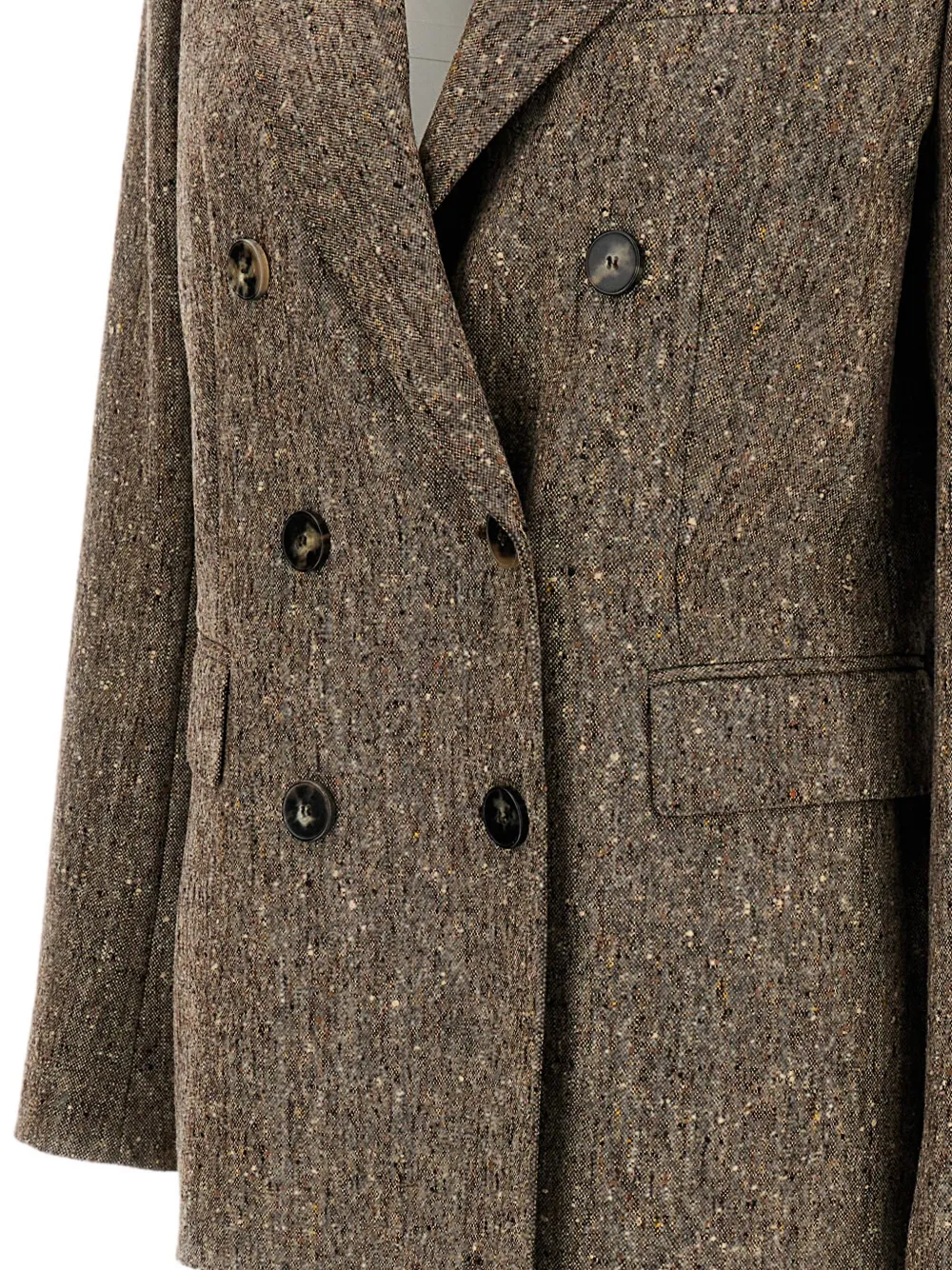 Alberto Biani Blazer met dubbele rij knopen Bruin