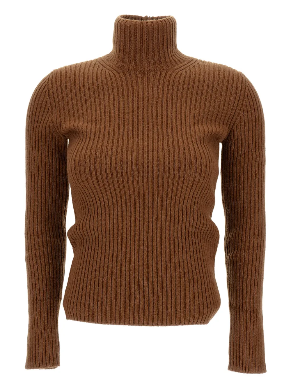 Max Mara タートルネック リブセーター - ブラウン Max Mara タートルネック リブセーター - ブラウン