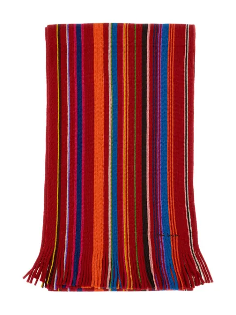 Paul Smith striped fringed scarf