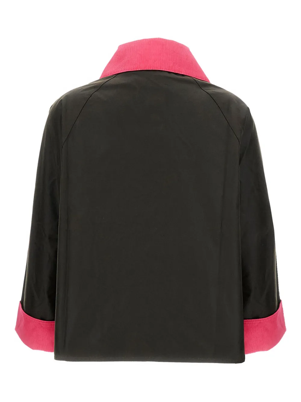 Barbour Two-tone Cotton Jacket In Black