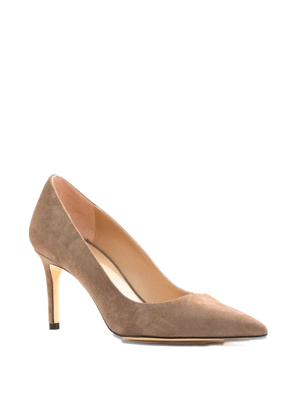 Stuart Weitzman 75 mm pumps met puntige neus Beige
