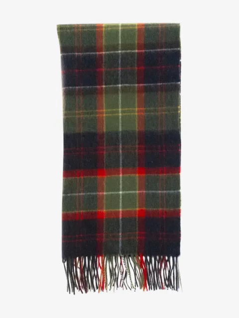 Barbour tartan fringed scarf
