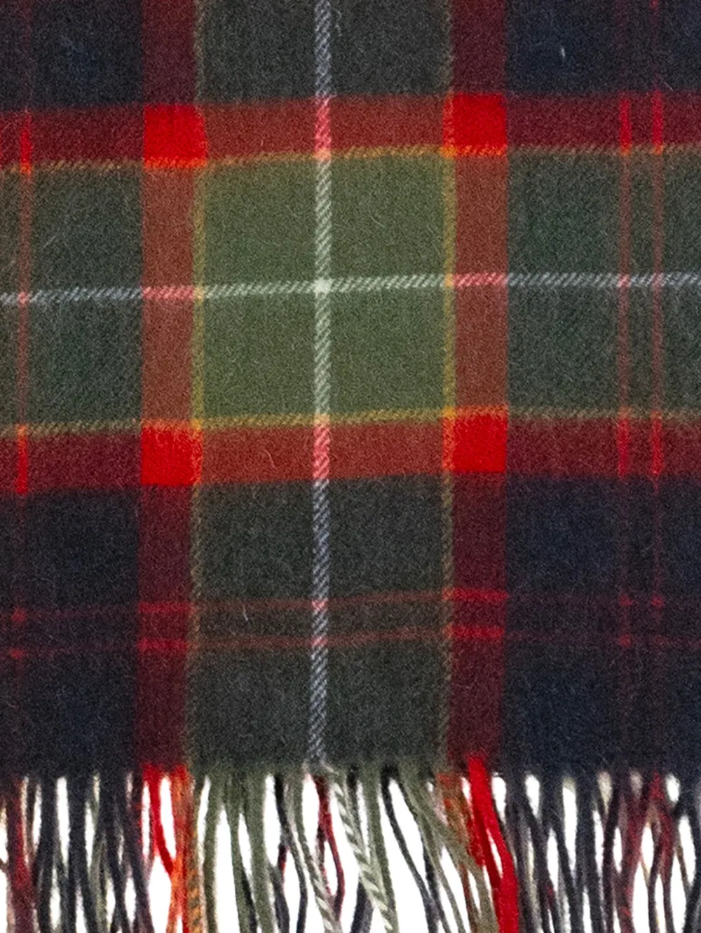 Barbour tartan fringed scarf - Groen
