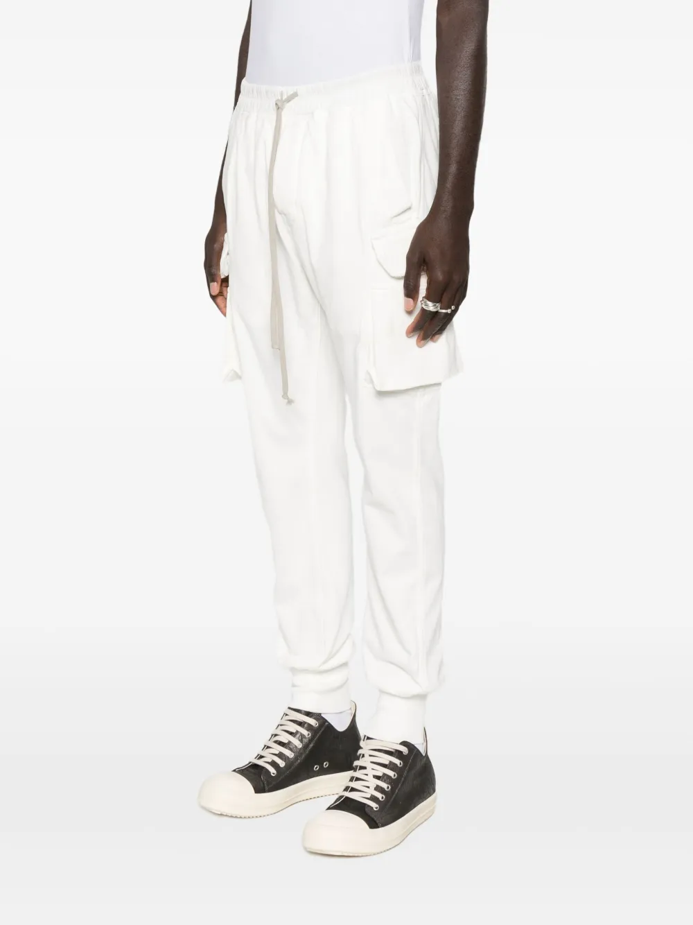 Rick Owens Drkshdw Mastodon-cut Cargo Pants In White