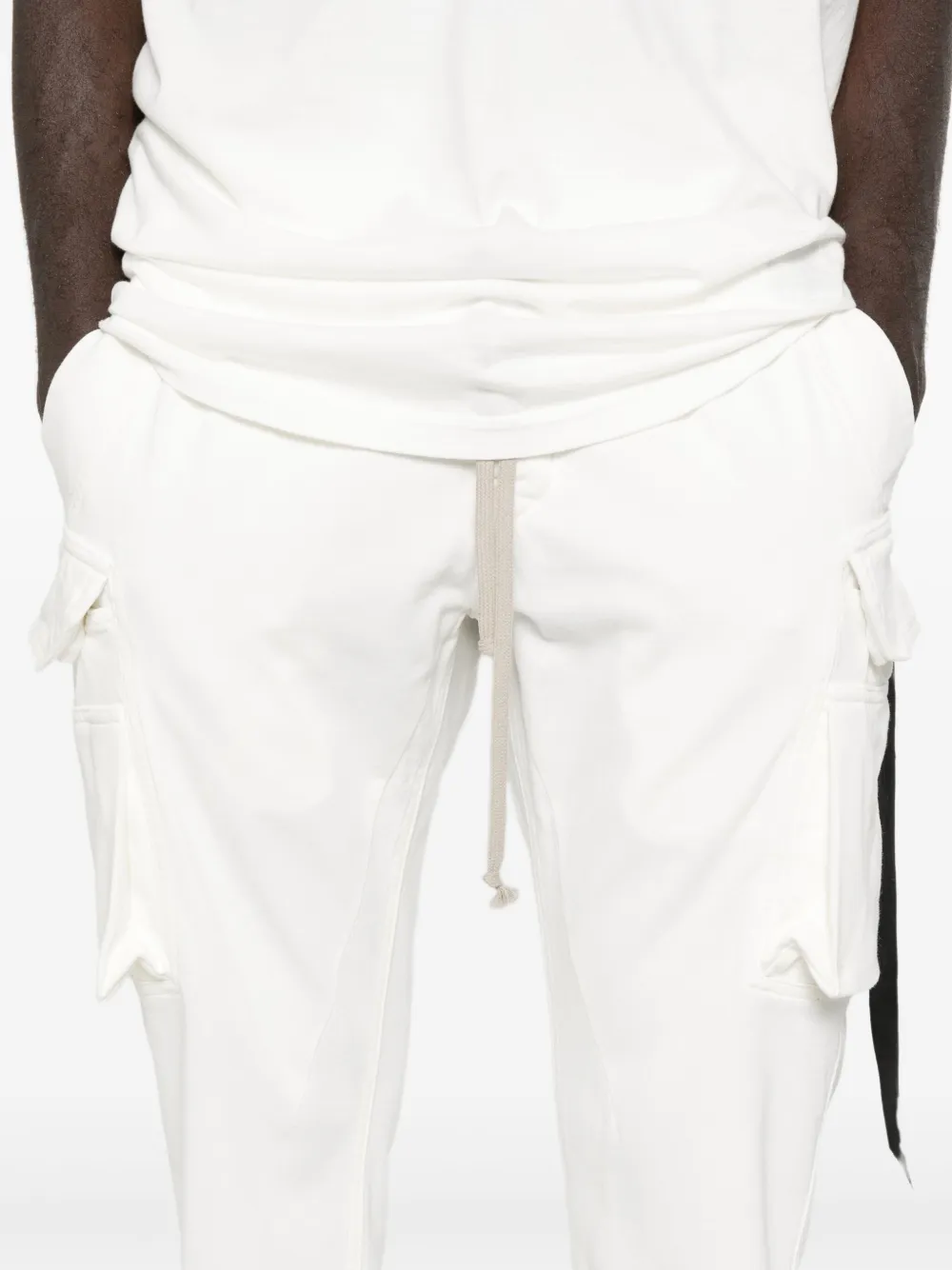 Rick Owens Drkshdw Mastodon-cut Cargo Pants In White