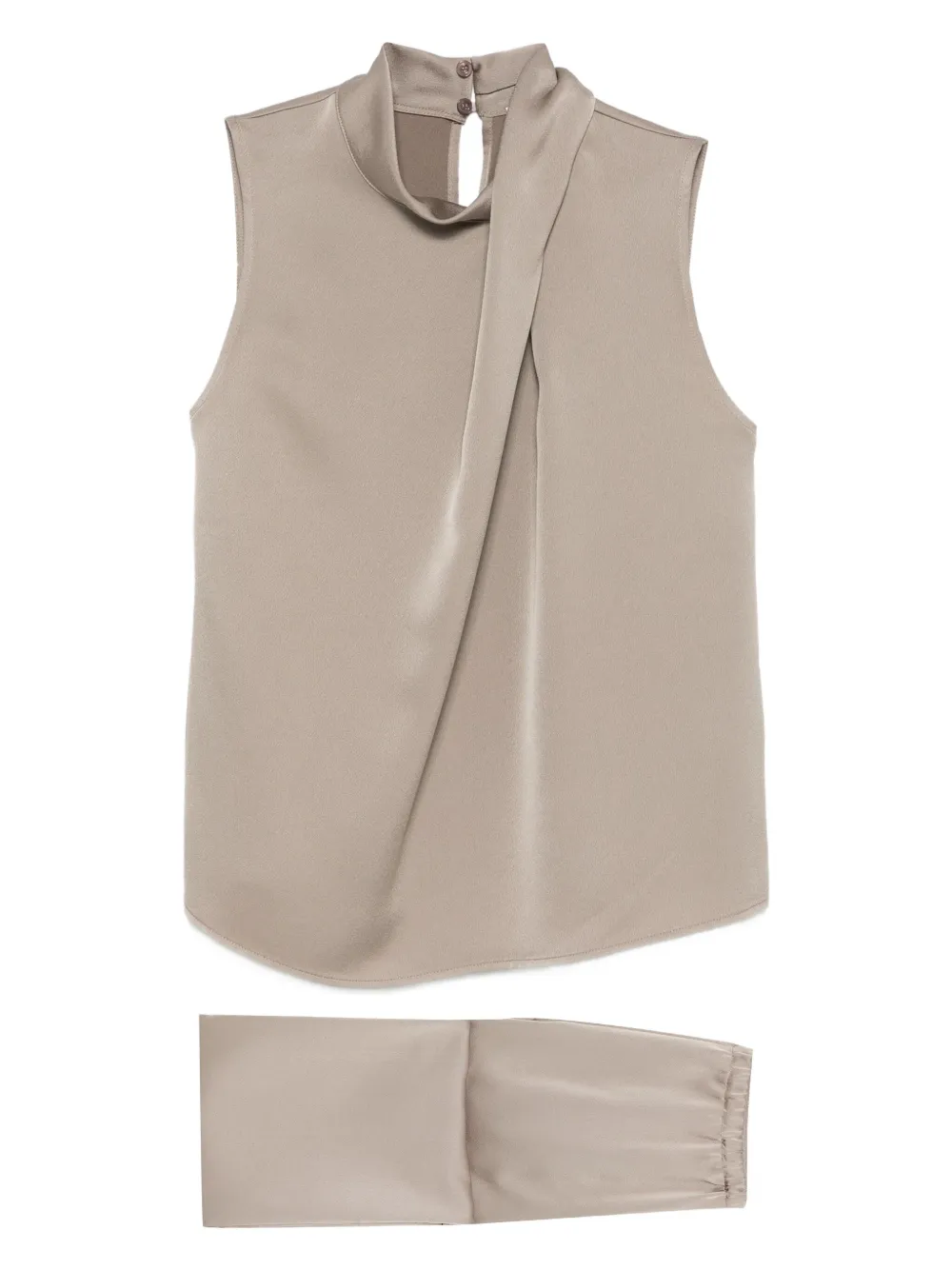 SO ALLURE top drapeado con cuello alto | neutro | Image 1