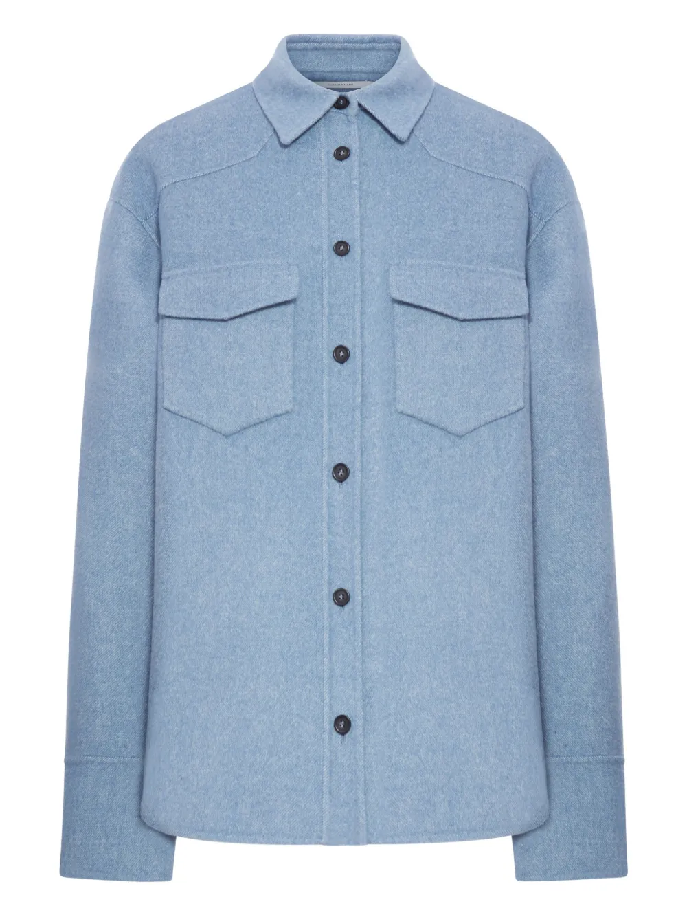 Sportmax  double-faced wool shirt | Blue | Image 1