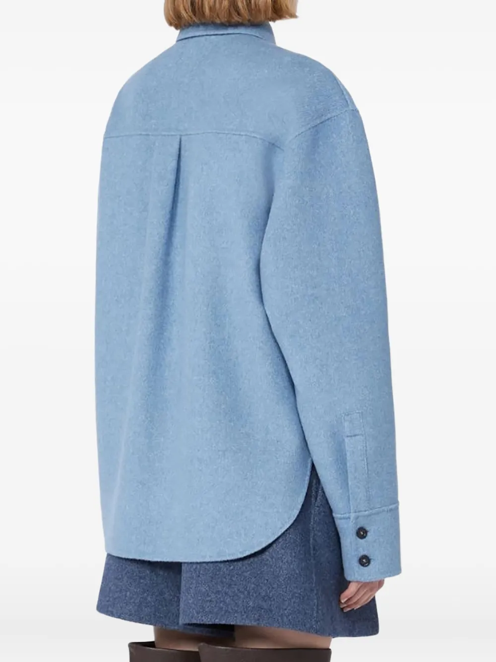 Sportmax Tweezijdige wollen blouse - Blauw