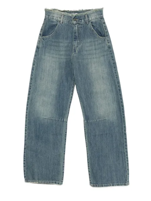 SO ALLURE frayed-detail jeans 