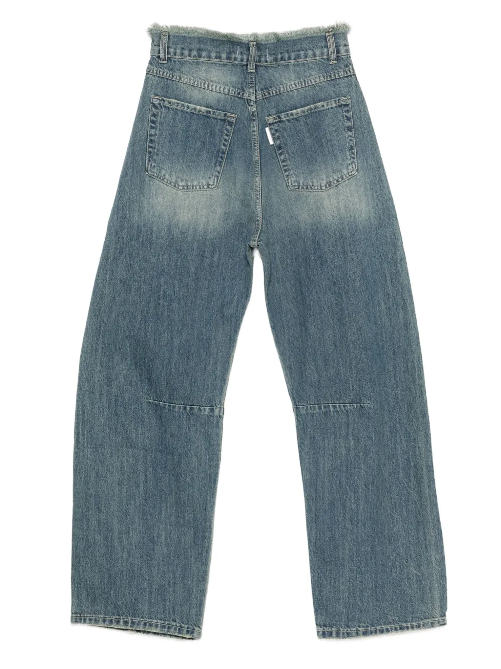 SO ALLURE frayed-detail jeans - Blauw