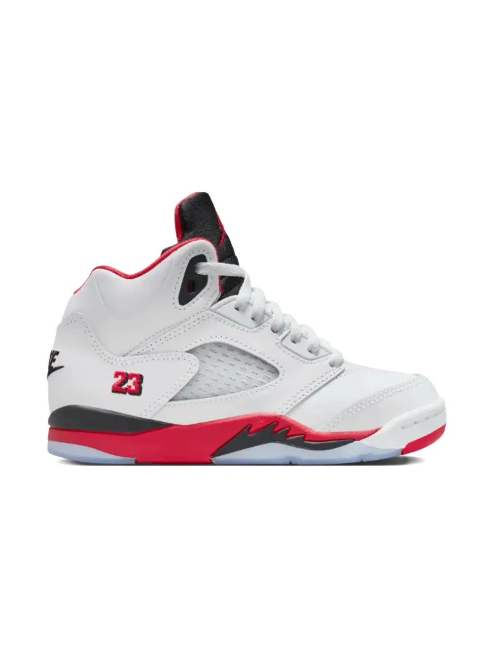 Jordan Kids Air Jordan 5 PS "Fire Red Black Tongue" sneakers Wit